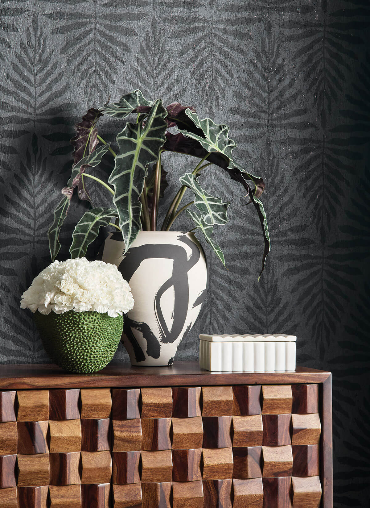 Thibaut Islander Gasparilla Wallpaper - Black