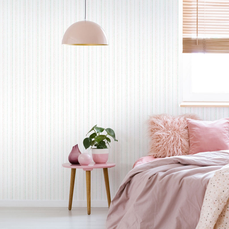 York A Perfect World Dotty Stripe Wallpaper - Pastel