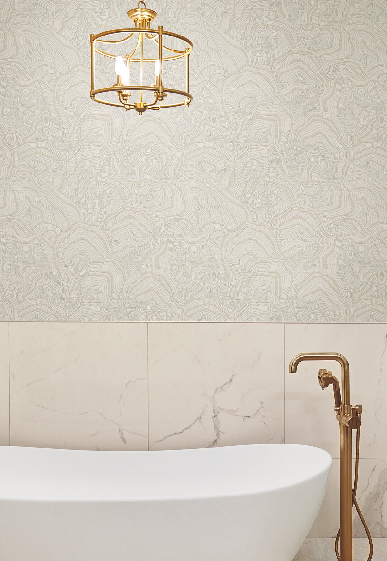 Ronald Redding Classics Geodes Wallpaper - Taupe