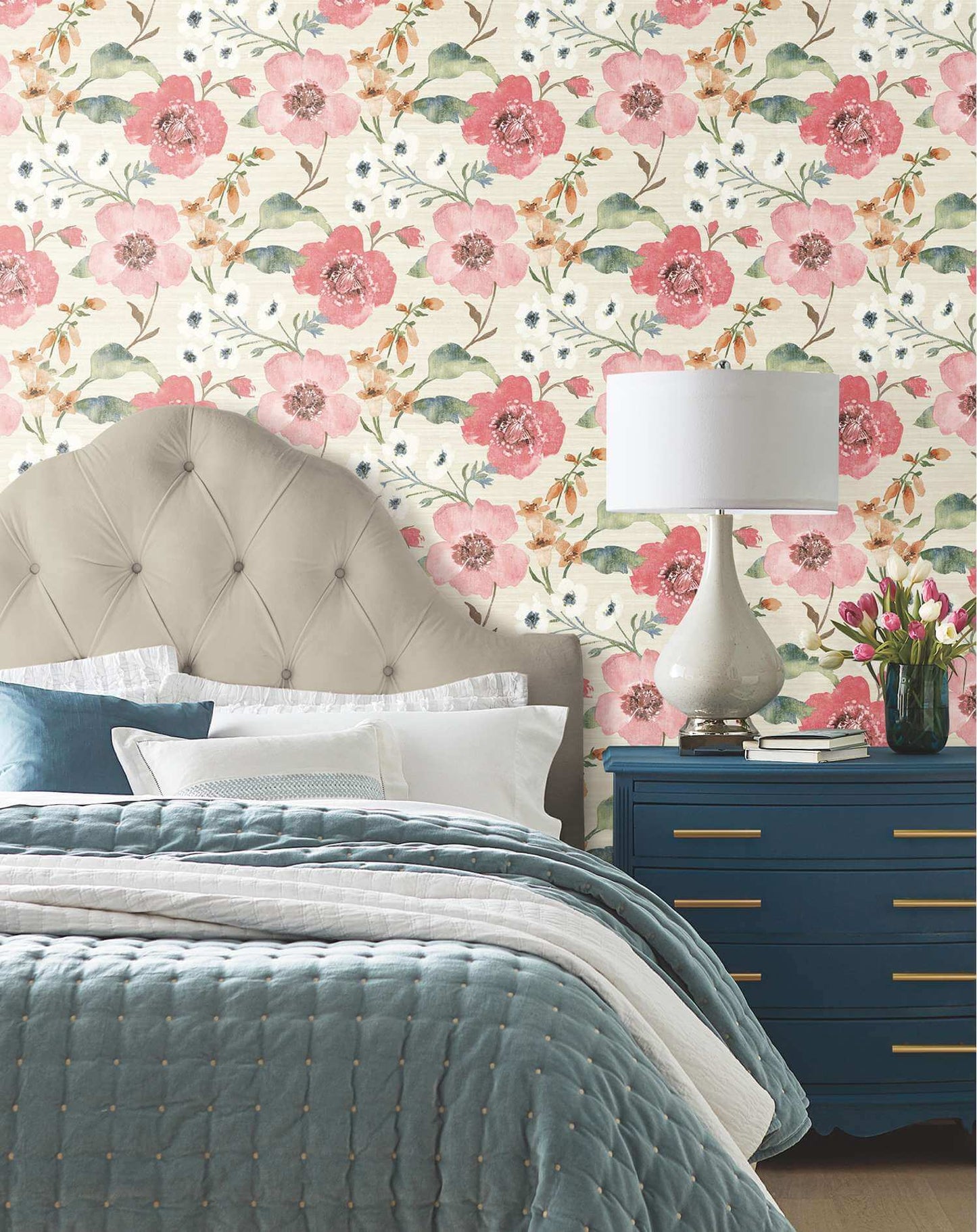 Antonina Vella Layered Luxe Evelyn Wallpaper - Pink