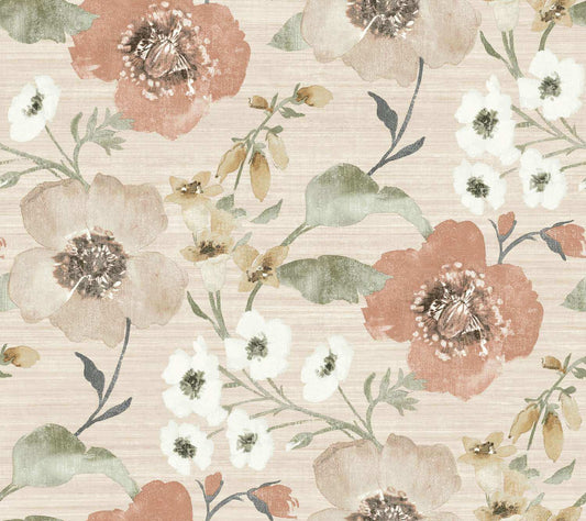 Antonina Vella Layered Luxe Evelyn Wallpaper - Apricot