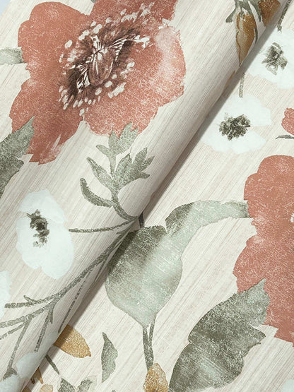 Antonina Vella Layered Luxe Evelyn Wallpaper - Apricot
