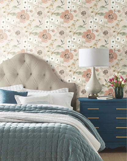 Antonina Vella Layered Luxe Evelyn Wallpaper - Apricot