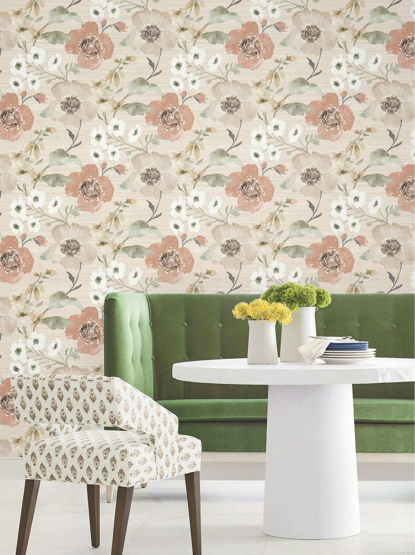 Antonina Vella Layered Luxe Evelyn Wallpaper - Apricot