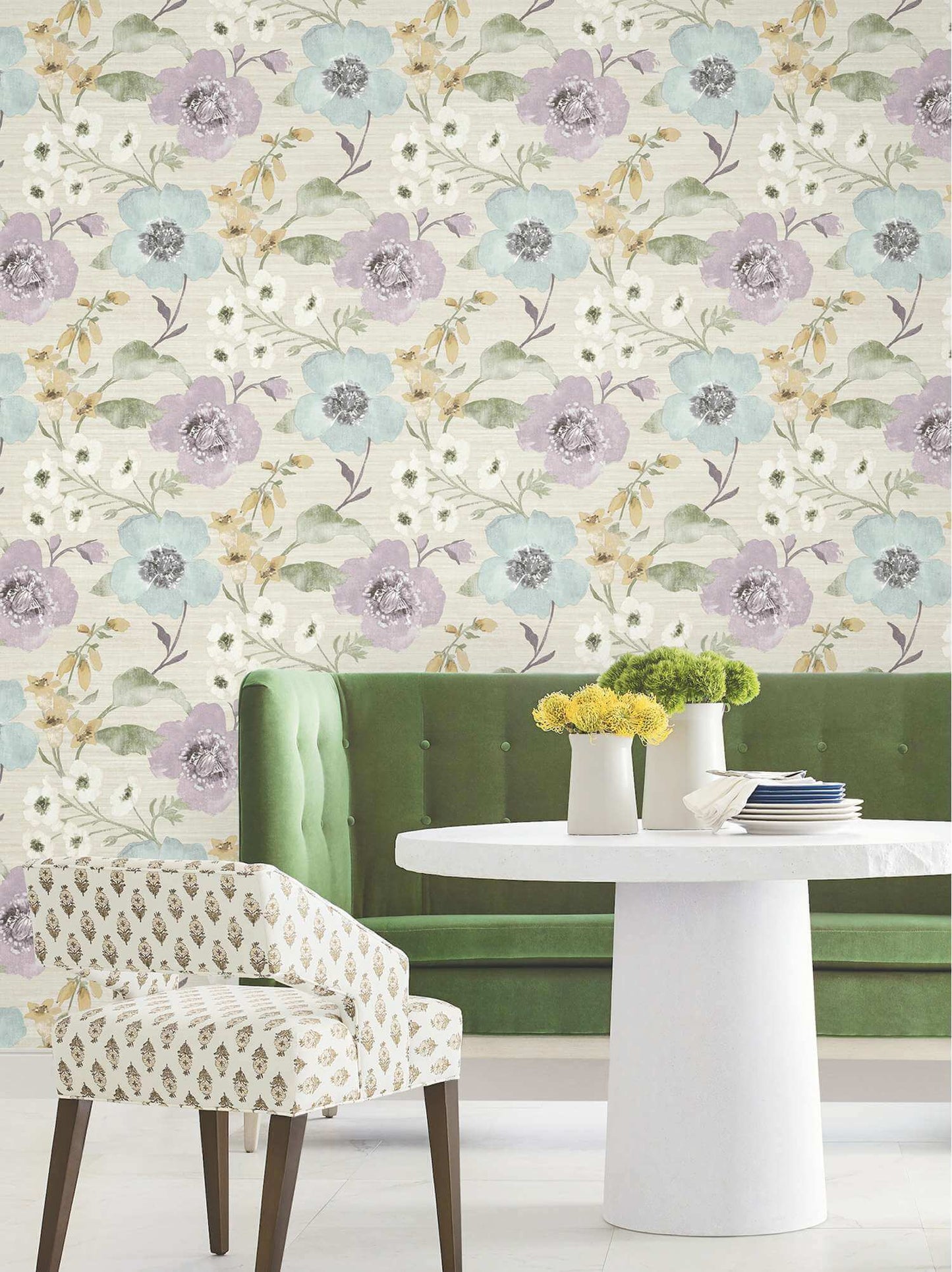 Antonina Vella Layered Luxe Evelyn Wallpaper Sample - Lavender
