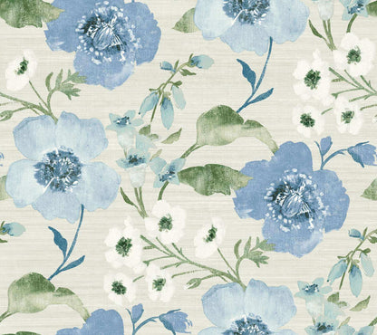 Antonina Vella Layered Luxe Evelyn Wallpaper Sample - Blue