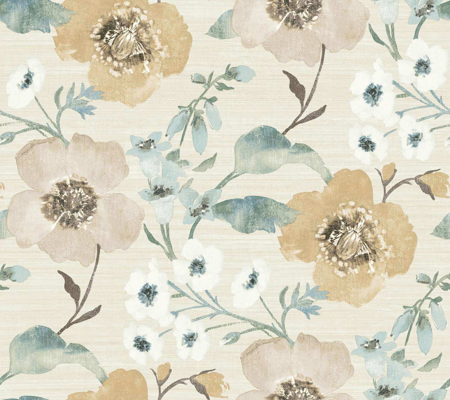 Antonina Vella Layered Luxe Evelyn Wallpaper Sample - Wheat