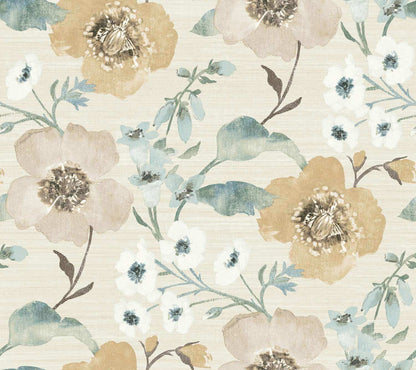 Antonina Vella Layered Luxe Evelyn Wallpaper Sample - Wheat