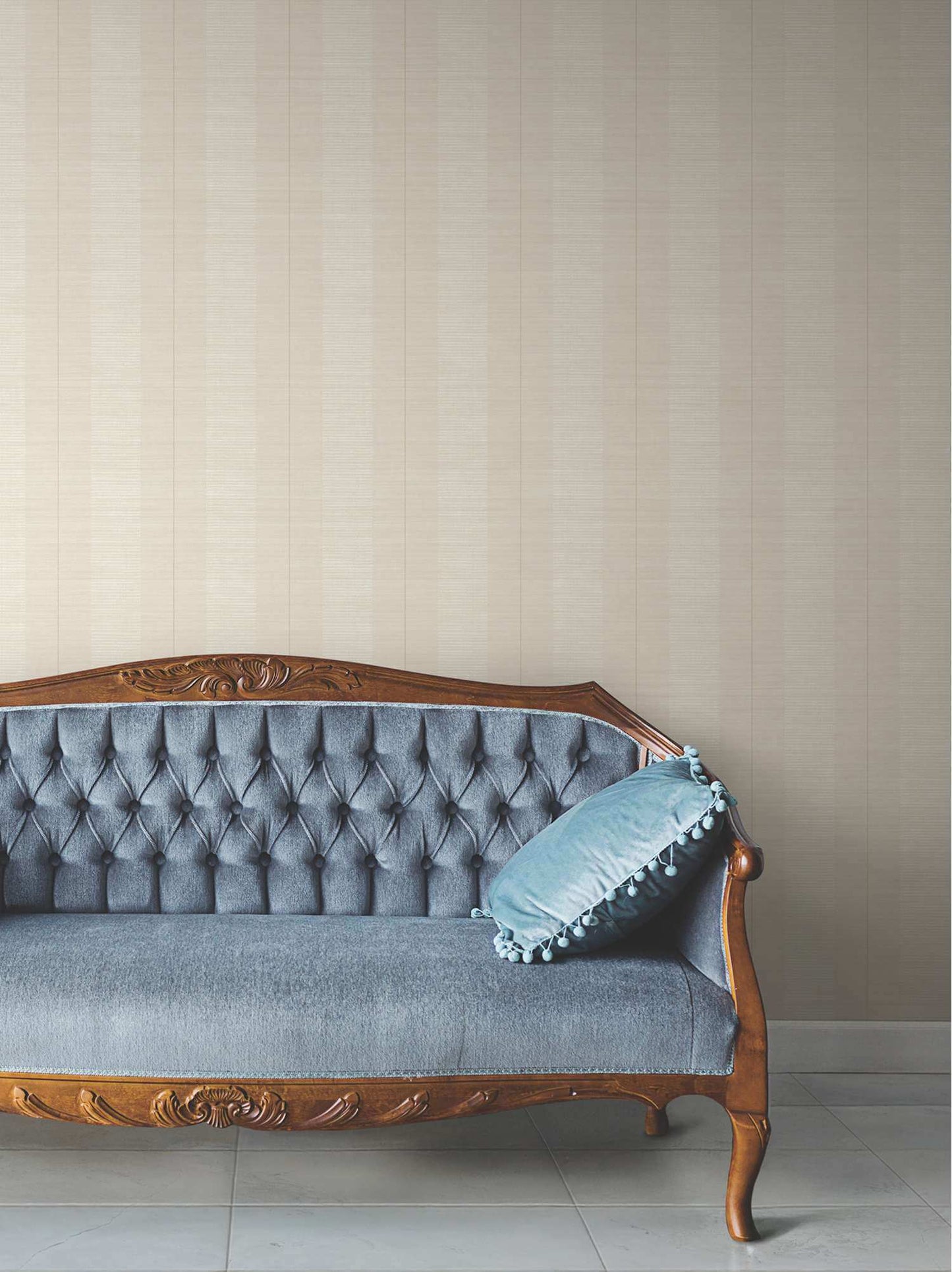Antonina Vella Layered Luxe Colbert Stripe Wallpaper - Ivory