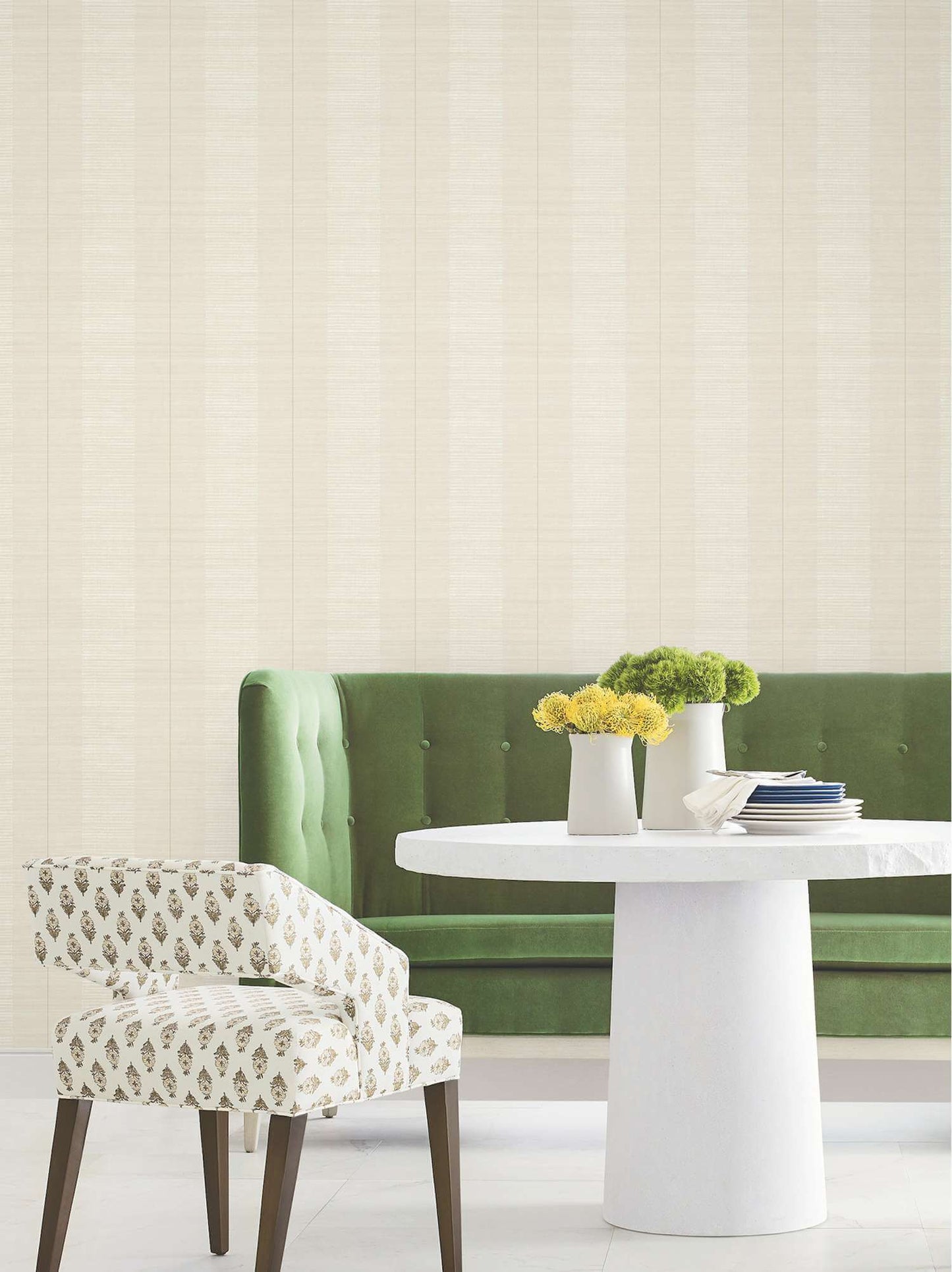 Antonina Vella Layered Luxe Colbert Stripe Wallpaper - Ivory