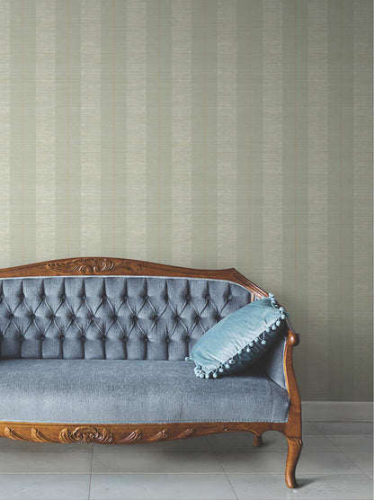 Antonina Vella Layered Luxe Colbert Stripe Wallpaper - Seafoam