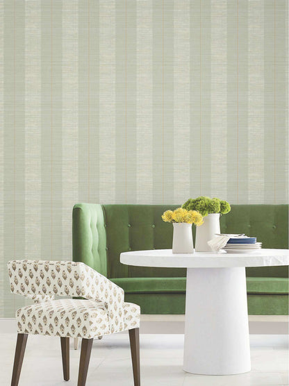 Antonina Vella Layered Luxe Colbert Stripe Wallpaper - Seafoam