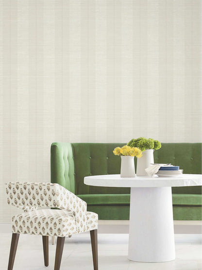 Antonina Vella Layered Luxe Colbert Stripe Wallpaper - Light Grey