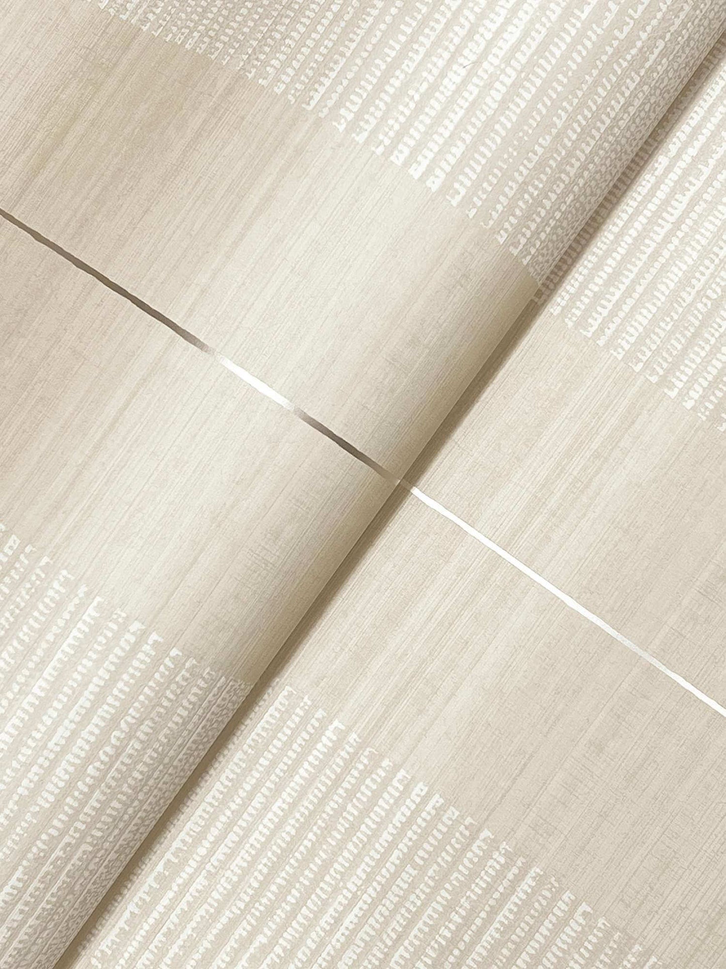 Antonina Vella Layered Luxe Colbert Stripe Wallpaper Sample - Taupe