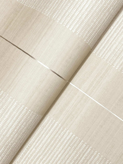 Antonina Vella Layered Luxe Colbert Stripe Wallpaper Sample - Taupe