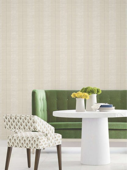 Antonina Vella Layered Luxe Colbert Stripe Wallpaper Sample - Taupe