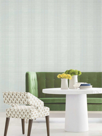 Antonina Vella Layered Luxe Colbert Stripe Wallpaper - Light Blue
