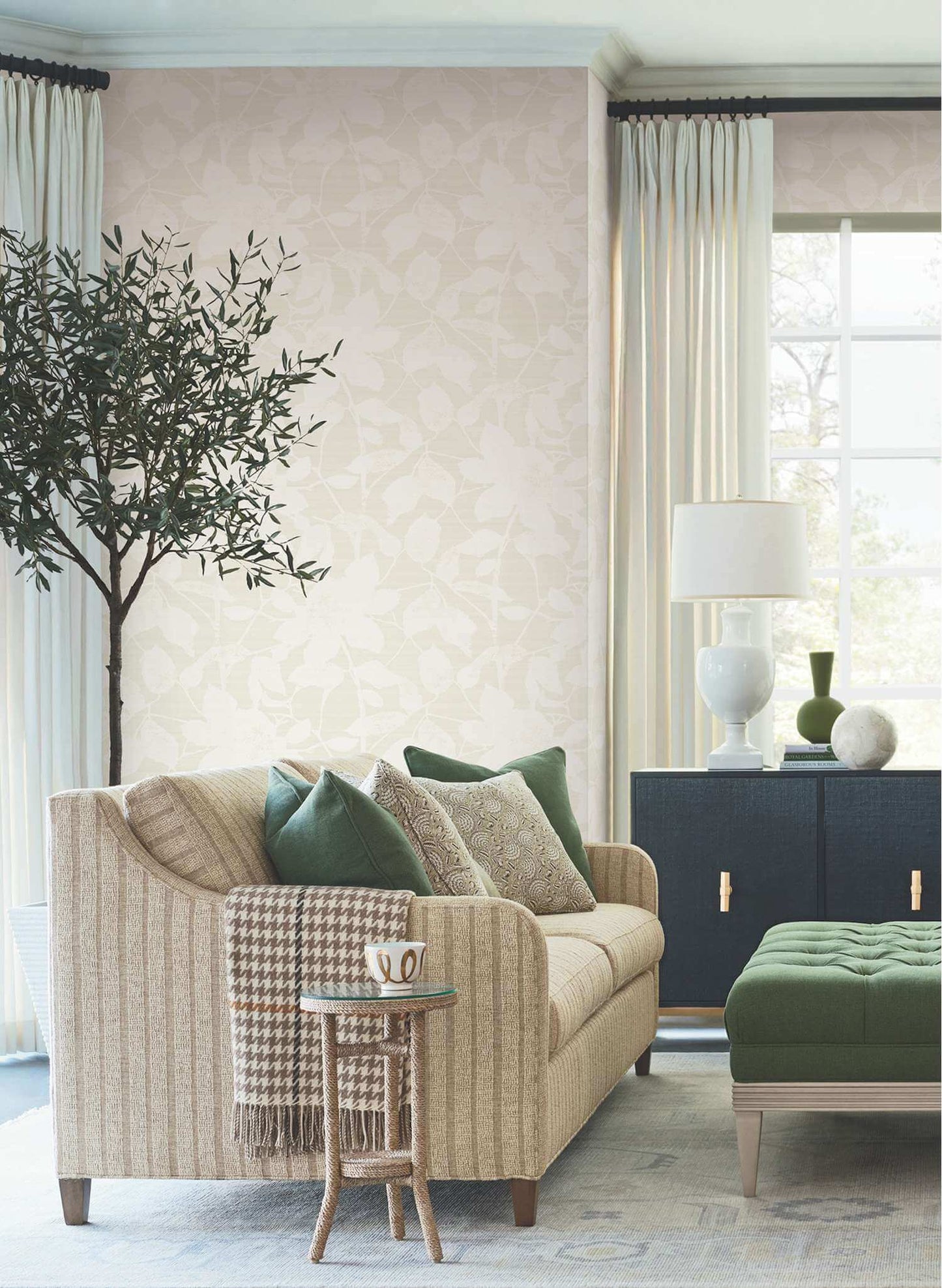 Antonina Vella Layered Luxe Solange Wallpaper - Dove