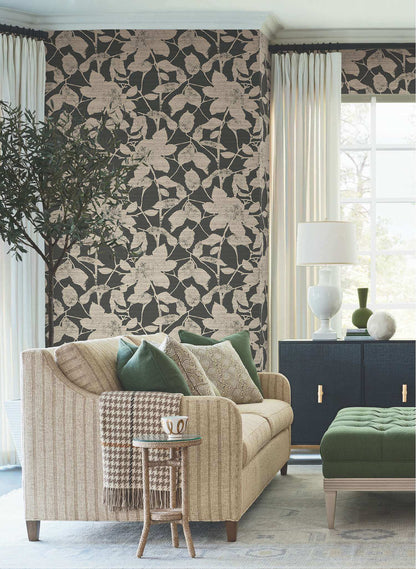 Antonina Vella Layered Luxe Solange Wallpaper - Black