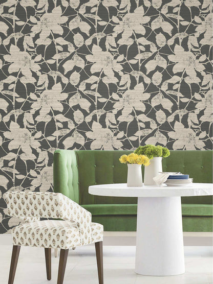 Antonina Vella Layered Luxe Solange Wallpaper - Black