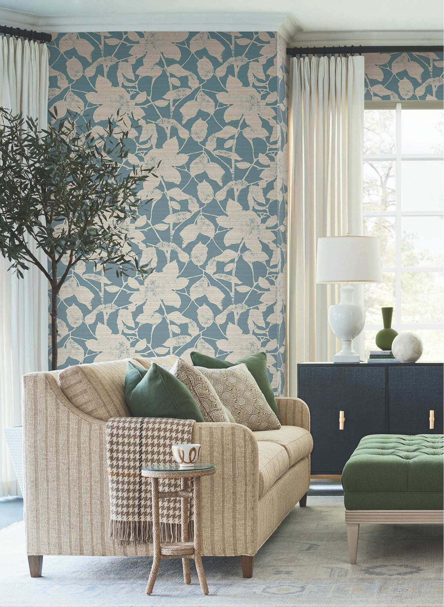 Antonina Vella Layered Luxe Solange Wallpaper - Teal