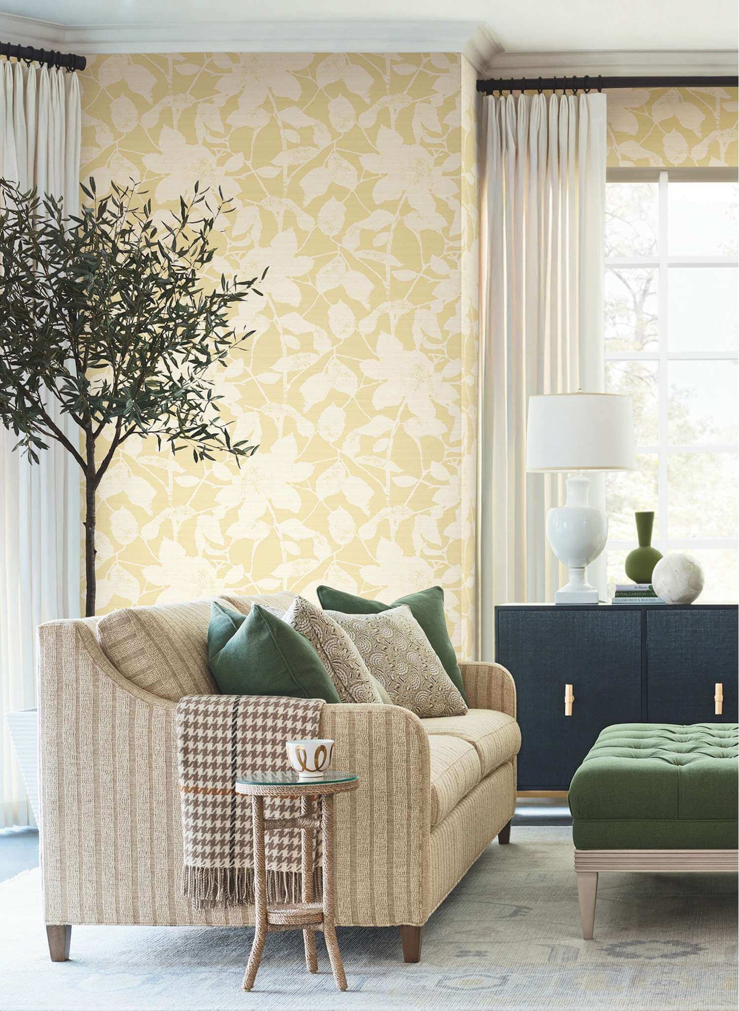 Antonina Vella Layered Luxe Solange Wallpaper Sample - Butter