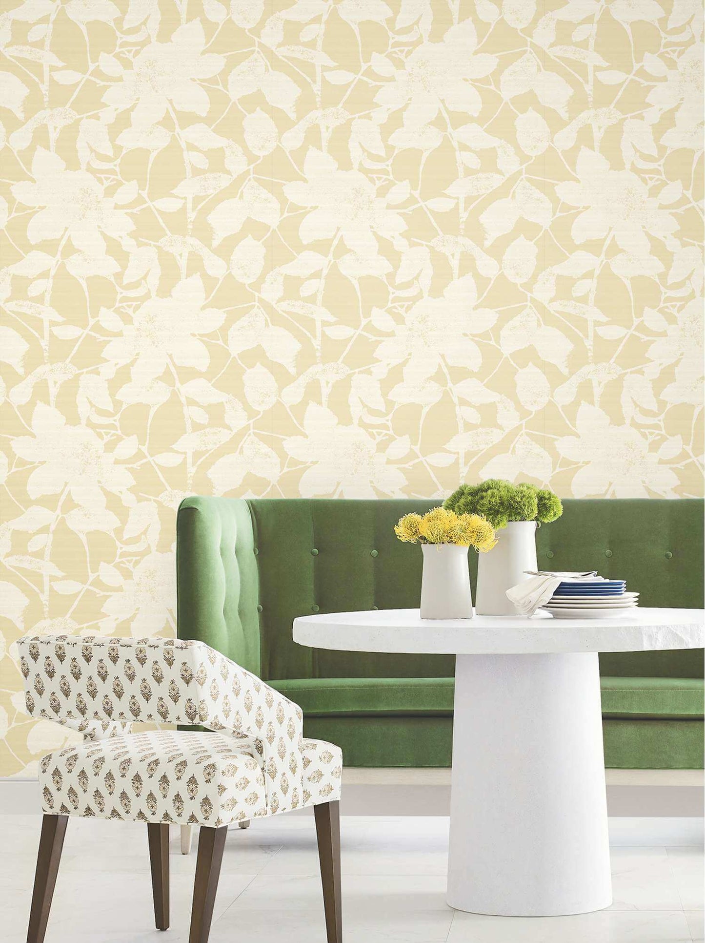 Antonina Vella Layered Luxe Solange Wallpaper Sample - Butter