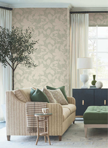 Antonina Vella Layered Luxe Solange Wallpaper - Sage