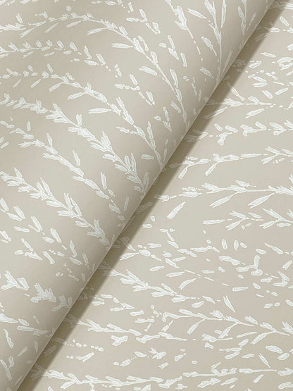 Antonina Vella Layered Luxe Willow Song Wallpaper - Taupe