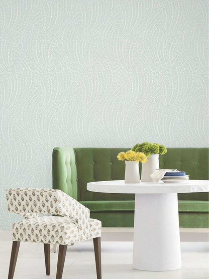 Antonina Vella Layered Luxe Willow Song Wallpaper - Light Blue