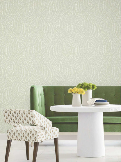 Antonina Vella Layered Luxe Willow Song Wallpaper - Sage