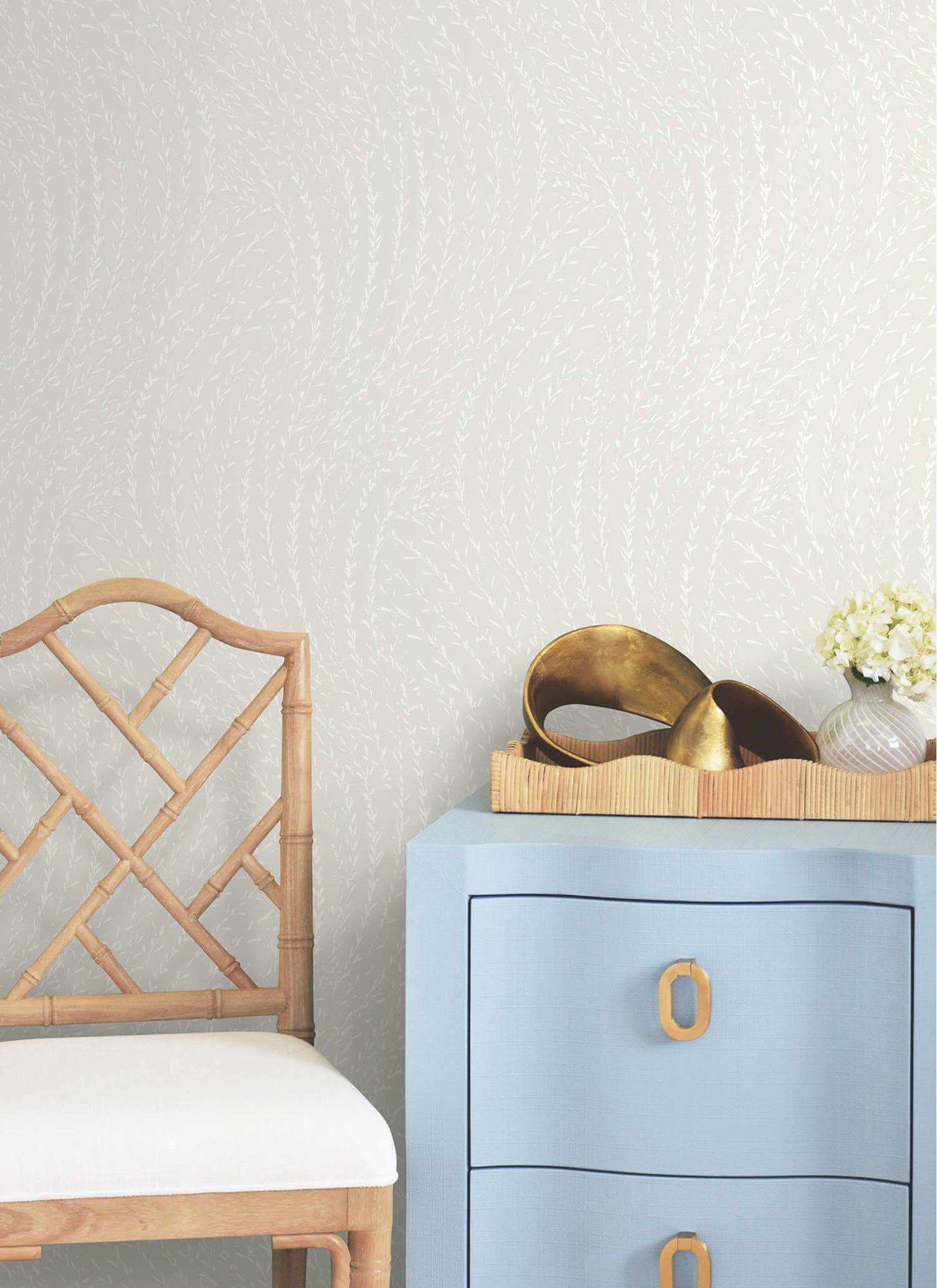 Antonina Vella Layered Luxe Willow Song Wallpaper Sample - Dove