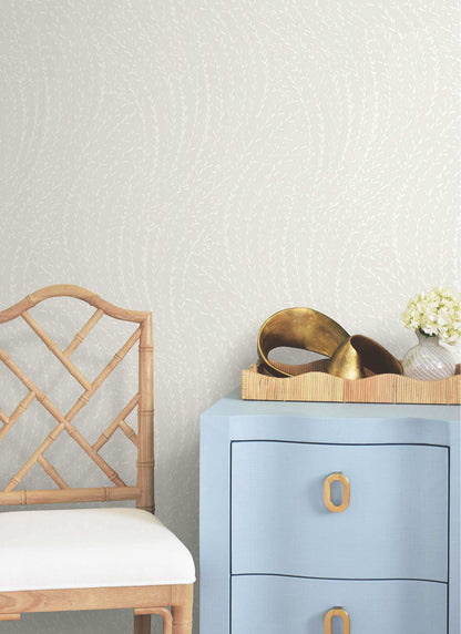Antonina Vella Layered Luxe Willow Song Wallpaper Sample - Dove