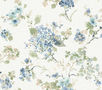 Antonina Vella Layered Luxe Veiled Garden Wallpaper - Sky Blue