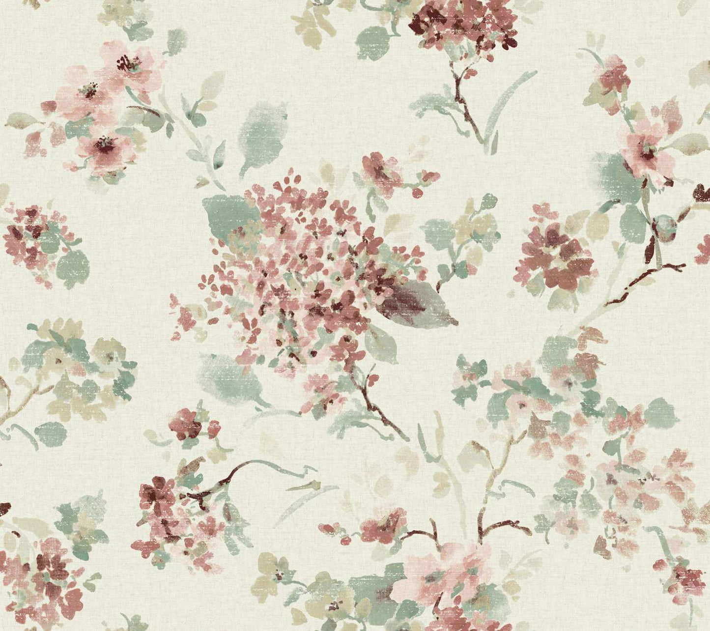Antonina Vella Layered Luxe Veiled Garden Wallpaper - Rose