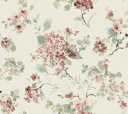 Antonina Vella Layered Luxe Veiled Garden Wallpaper - Rose