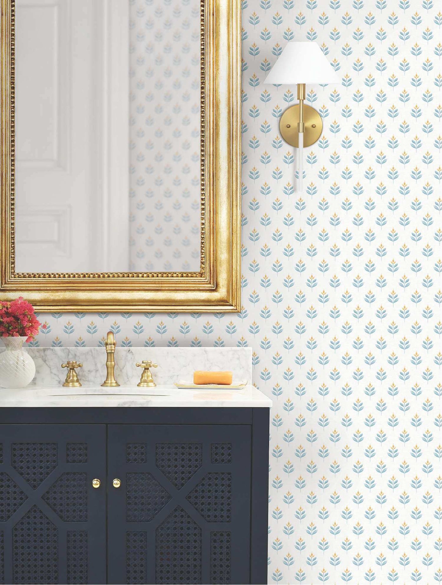 Antonina Vella Layered Luxe Serene Villa Wallpaper - Teal