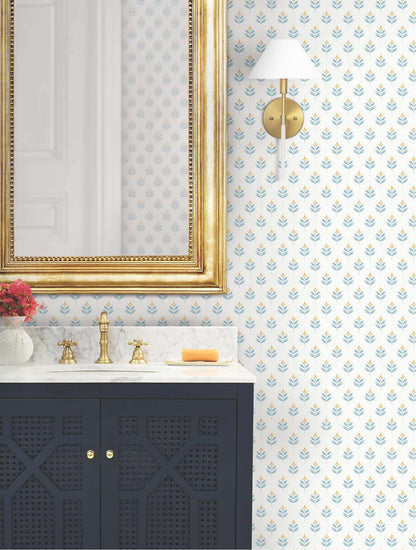 Antonina Vella Layered Luxe Serene Villa Wallpaper - Teal