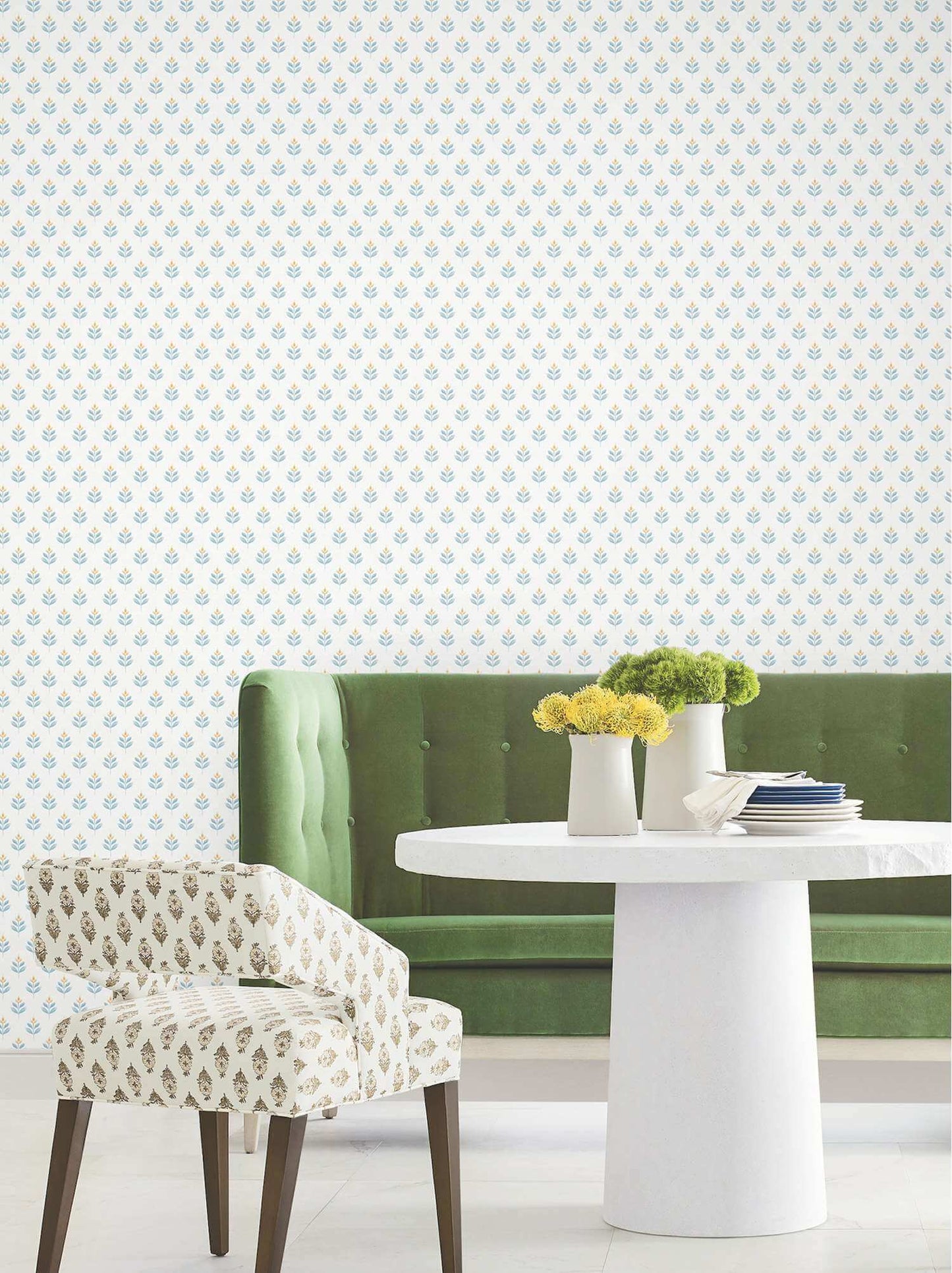 Antonina Vella Layered Luxe Serene Villa Wallpaper - Teal