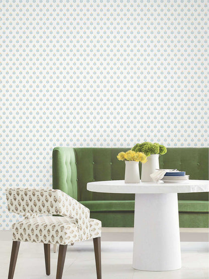 Antonina Vella Layered Luxe Serene Villa Wallpaper - Teal