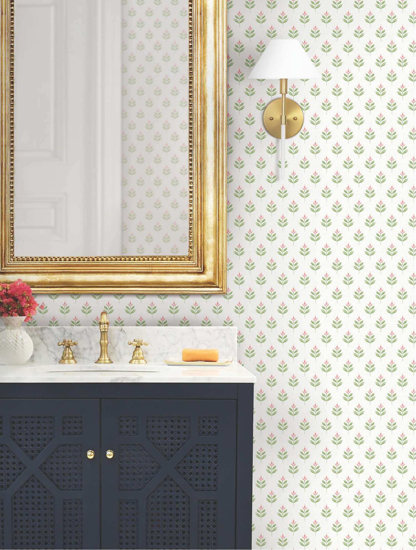 Antonina Vella Layered Luxe Serene Villa Wallpaper - Pink