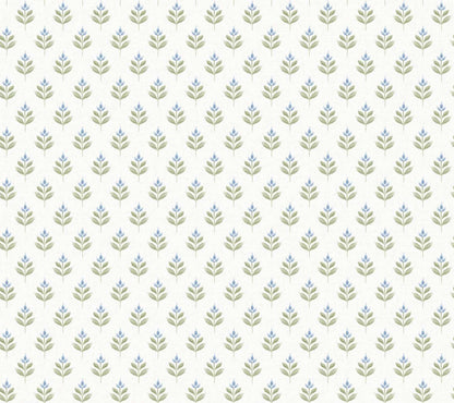 Antonina Vella Layered Luxe Serene Villa Wallpaper Sample - Moss