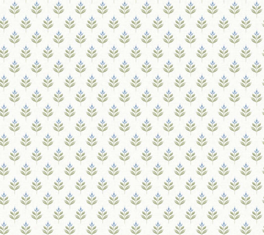 Antonina Vella Layered Luxe Serene Villa Wallpaper - Moss