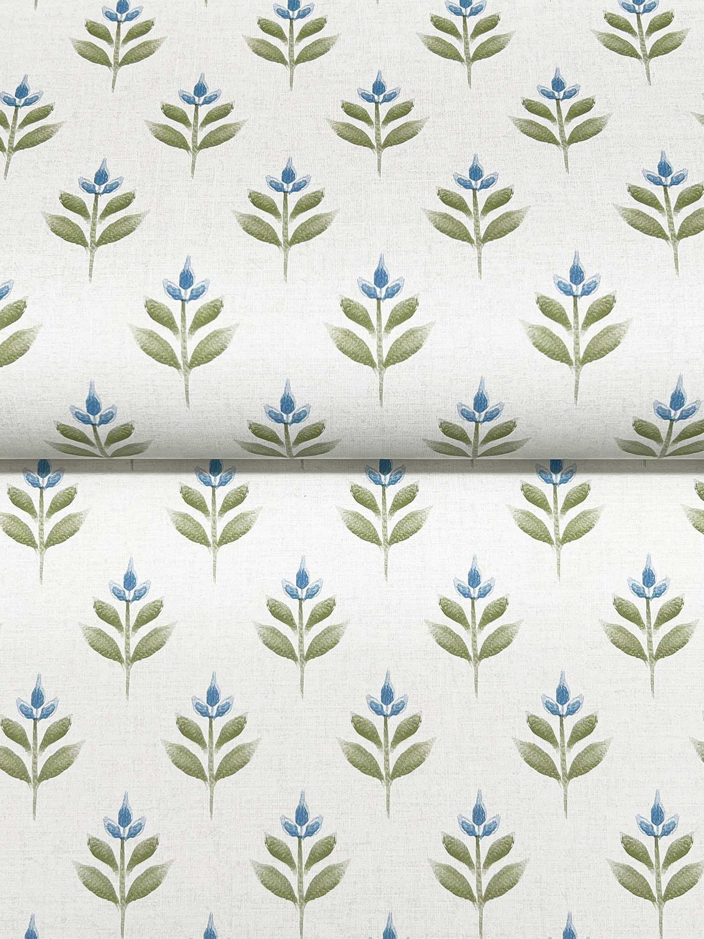 Antonina Vella Layered Luxe Serene Villa Wallpaper Sample - Moss