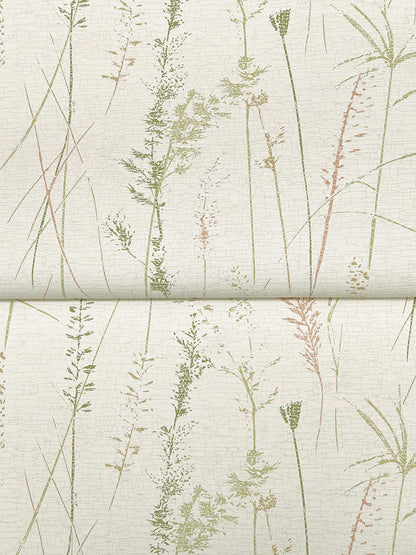 Antonina Vella Layered Luxe Meadow Splendor Wallpaper Sample - Salmon