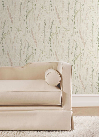 Antonina Vella Layered Luxe Meadow Splendor Wallpaper Sample - Salmon