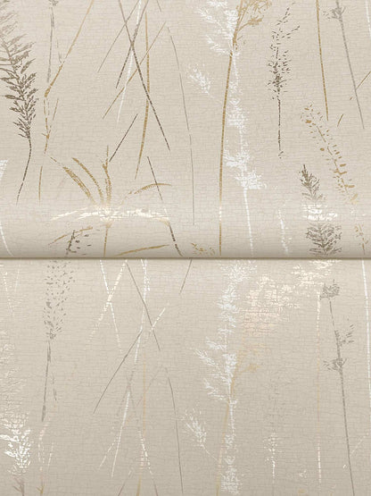 Antonina Vella Layered Luxe Meadow Splendor Wallpaper - Neutral