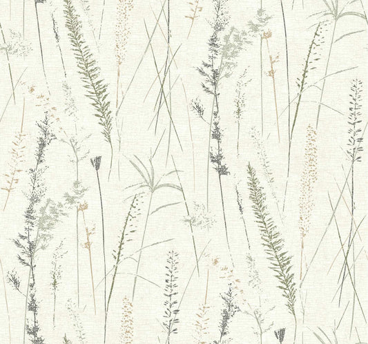 Antonina Vella Layered Luxe Meadow Splendor Wallpaper - Charcoal