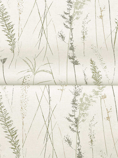 Antonina Vella Layered Luxe Meadow Splendor Wallpaper Sample - Charcoal