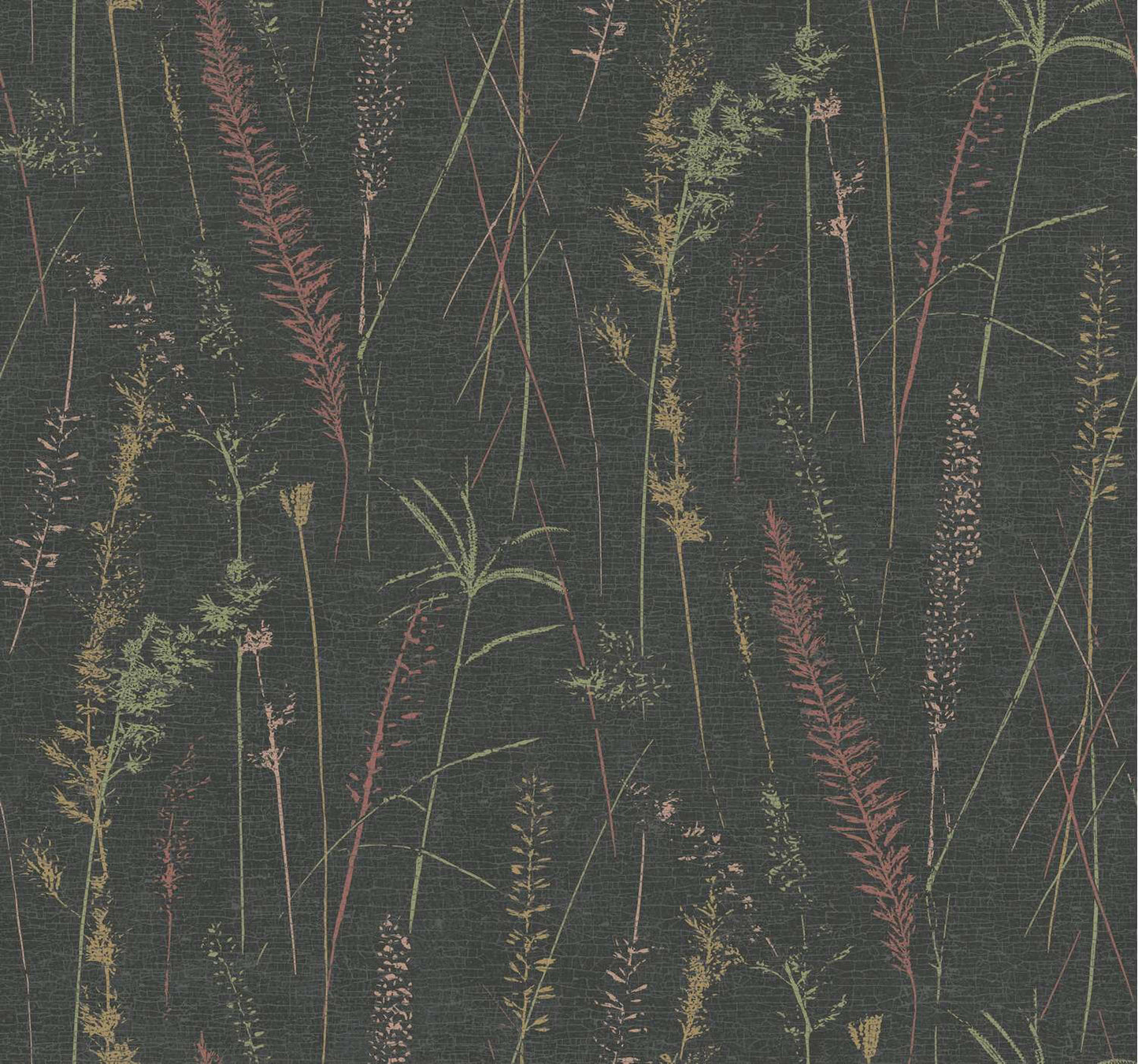 Antonina Vella Layered Luxe Meadow Splendor Wallpaper Sample - Black